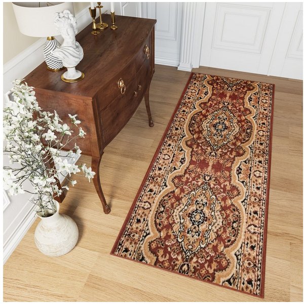 Tapiso Läufer ATLAS, rechteckig, Höhe: 8 mm, Meterware Flur Kurzflor Küche Wohnzimmer Schlafzimmer