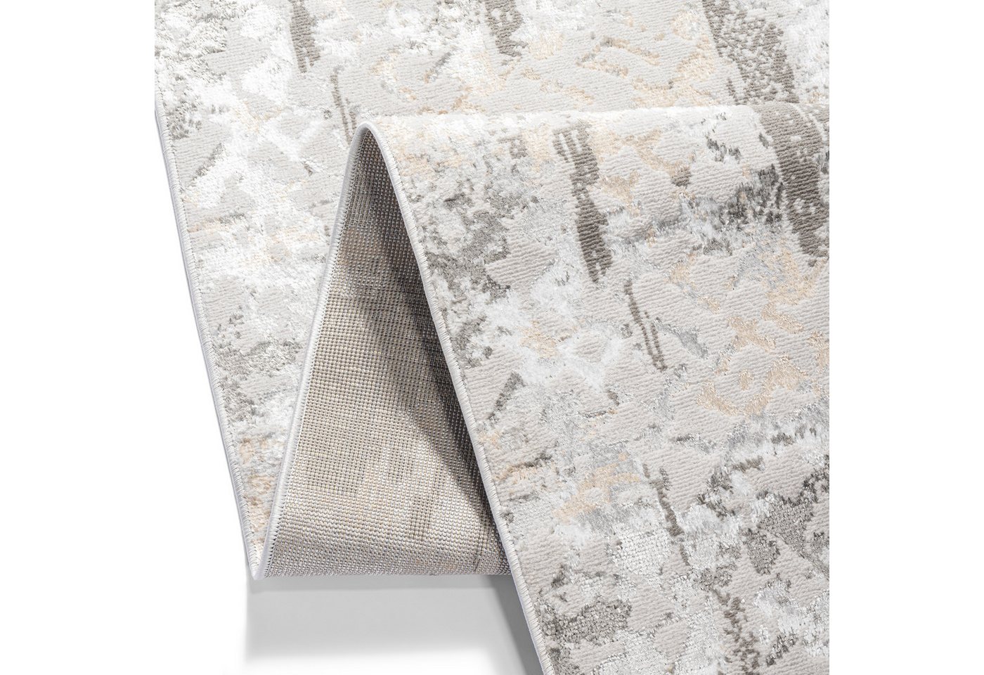 Tapiso Läufer CRYSTAL, rechteckig, Höhe: 8 mm, Langer Korridor-Läufer Schimmereffekt, pflegeleicht, Flur Schlafzimmer – Bild 5 von 5