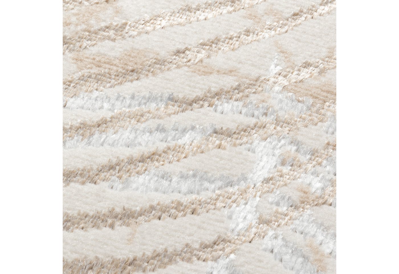 Tapiso Läufer CRYSTAL, rechteckig, Höhe: 8 mm, Langer Korridor-Läufer Schimmereffekt, pflegeleicht, Flur Schlafzimmer – Bild 4 von 5