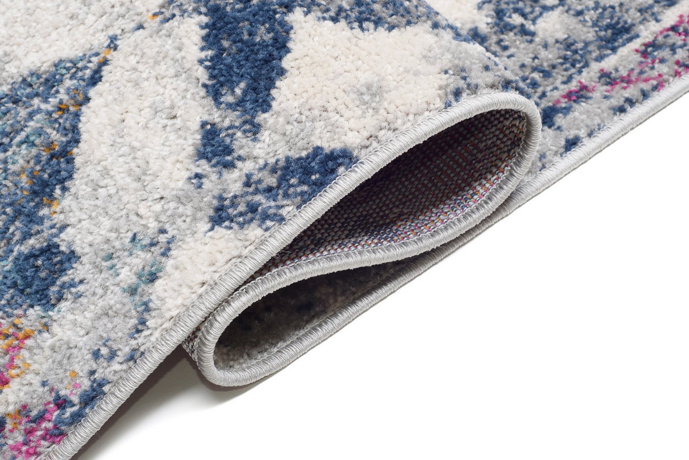 Tapiso Läufer LAZUR, rechteckig, Höhe: 8 mm, Meterware Kurzflor Flur Wohnzimmer Schlafzimmer Modern Meliert – Bild 5 von 5