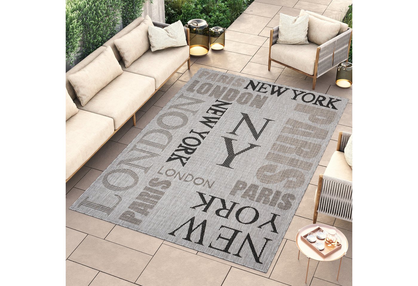 Tapiso Outdoorteppich MELISSA, rechteckig, Höhe: 6 mm, Wohnzimmer, Schlafzimmer, Kurzflor – Bild 2 von 5