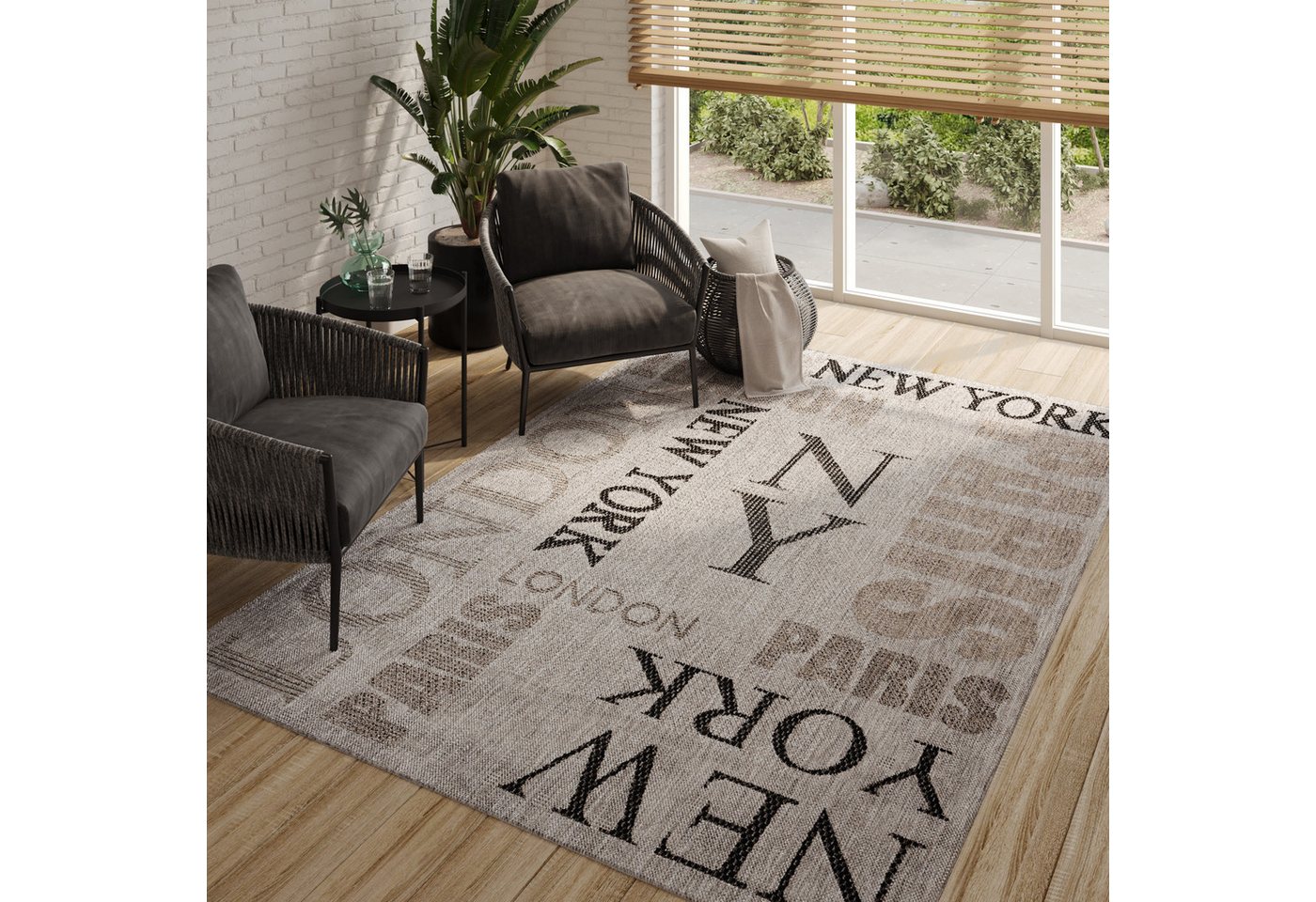Tapiso Outdoorteppich MELISSA, rechteckig, Höhe: 6 mm, Wohnzimmer, Schlafzimmer, Kurzflor – Bild 3 von 5