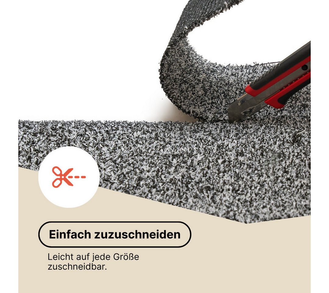 Tapiso Rasenteppich CANYOO, rechteckig, Höhe: 7 mm, Wetterfest, UV-beständig, pflegeleicht, zuschneidbar – Bild 5 von 5