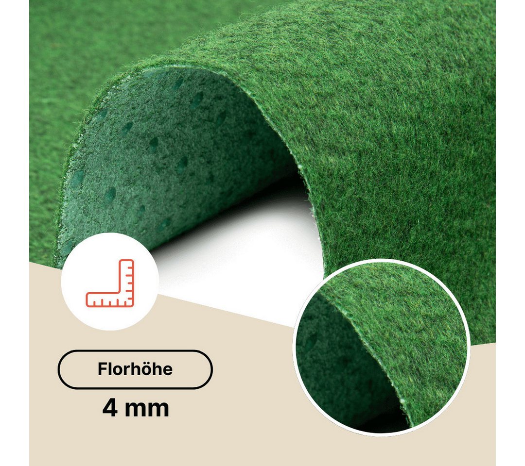 Tapiso Rasenteppich Pemba, rechteckig, Höhe: 4 mm, Wetterfest Schnelltrockend Outdoor Balkon Terrasse Garten Kunstgras – Bild 5 von 5