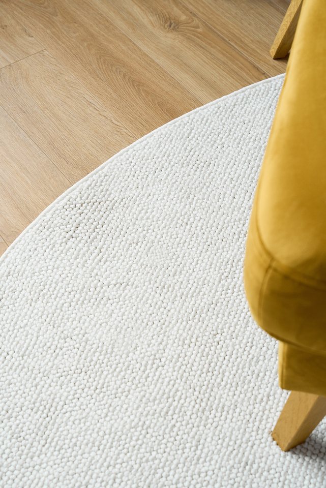 Tapiso Teppich AGRA, rund, Höhe: 10 mm, Runder Kurzflorteppich mit weicher Oberfläche – Bild 5 von 5