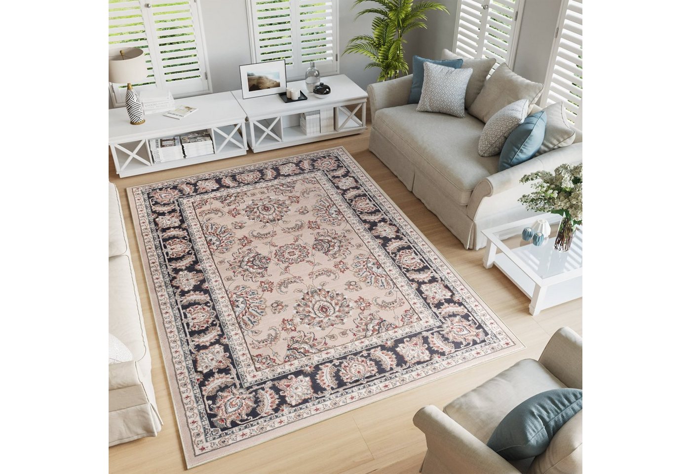 Tapiso Teppich COLORADO, rechteckig, Höhe: 10 mm, Wohnzimmer, Schlafzimmer, Kurzflor, klassisch Design – Bild 2 von 5