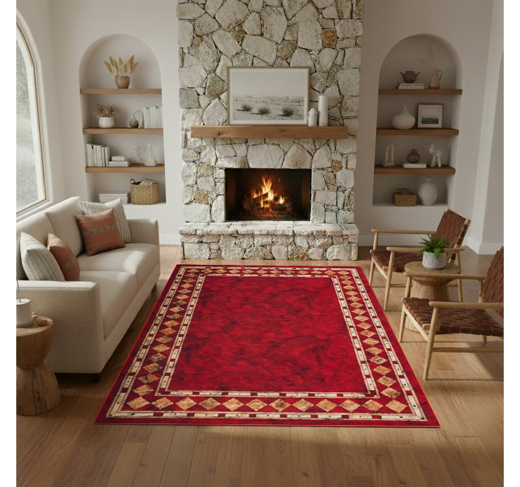 Tapiso Teppich NORA, rechteckig, Höhe: 5 mm, Eleganter Kurzflorteppich mit rutschfester Rückseite – Bild 2 von 5