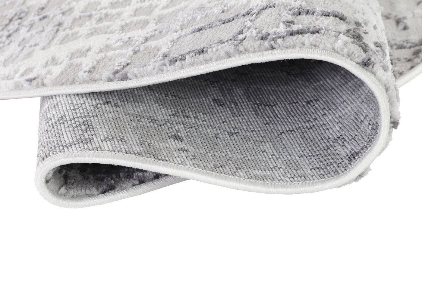 Tapiso Teppich SKY, rund, Höhe: 11 mm, Runder Glanzflor-Teppich, Lichteffekt je nach Blickwinkel, 12 mm – Bild 5 von 5