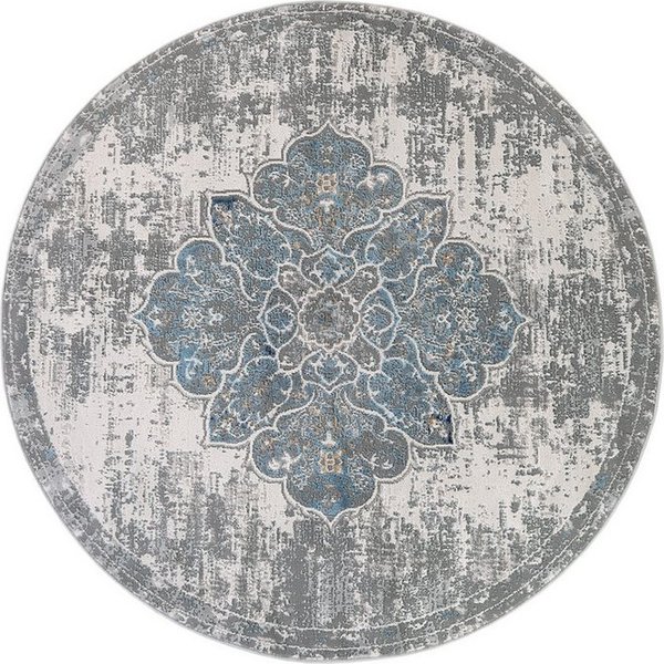 Tapiso Teppich VALLEY, rund, Höhe: 9 mm, Wohnzimmer, Schlafzimmer, Vintage