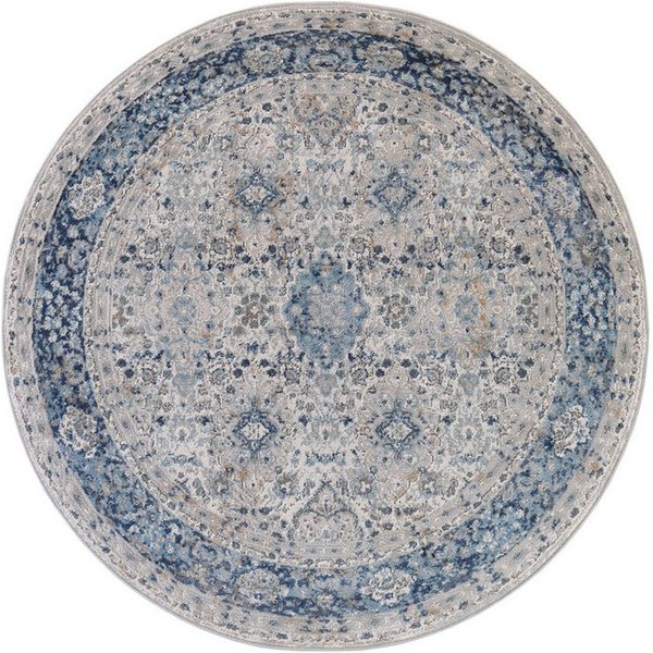 Tapiso Teppich VALLEY, rund, Höhe: 9 mm, Wohnzimmer, Schlafzimmer, Vintage