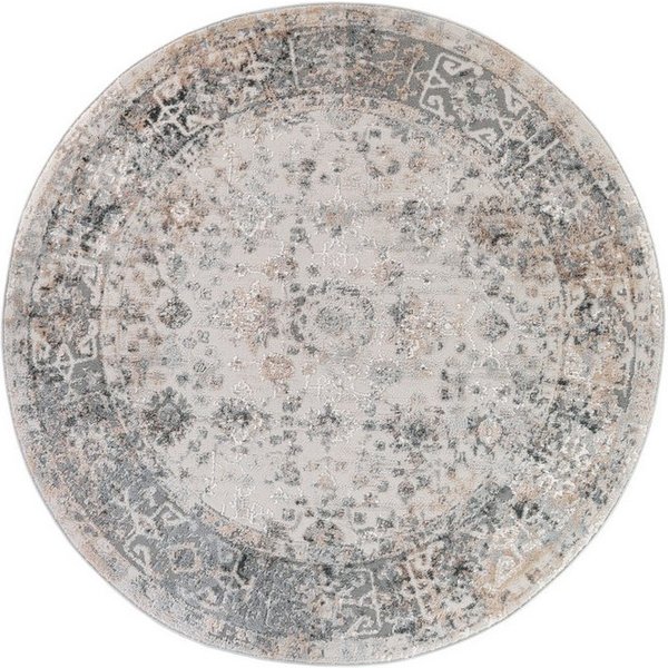 Tapiso Teppich VALLEY, rund, Höhe: 9 mm, Wohnzimmer, Schlafzimmer, Vintage