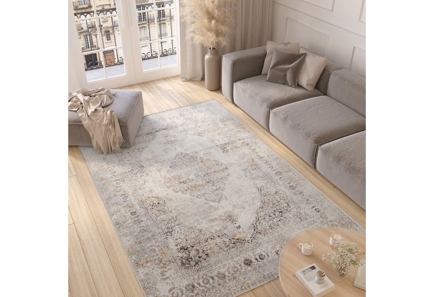 Tapiso Teppich VALLEY, rechteckig, Höhe: 9 mm, Kurzflor Modern Vintage Wohnzimmer Schlafzimmer – Bild 3 von 5