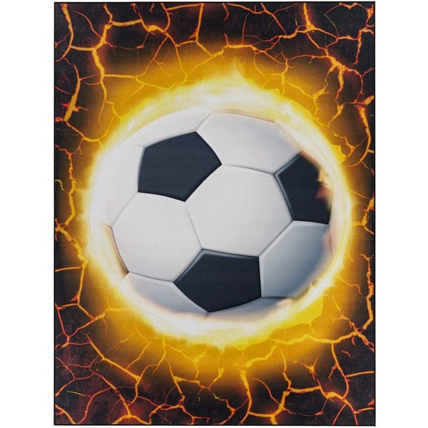 TaraCarpet Kinderteppich Fresh Kids Fußball, rechteckig, Höhe: 5 mm, Fresh Kids Fußball Krush Kinderzimmer Jugendzimmer 80x150 cm