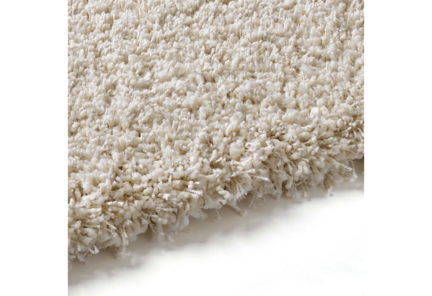 TaraCarpet Langflor-Teppich Ragolle Twilight Hochflor-Teppich, weich und pflegeleicht, rechteckig, Höhe: 60 mm, 60 mm Hochflor, rechteckig, Farbe Weiß, Größe 65 – Bild 5 von 5