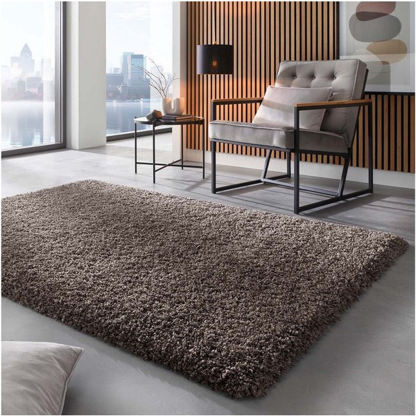 TaraCarpet Langflor-Teppich Ragolle Twilight Hochflor-Teppich, weich und pflegeleicht, rechteckig, Höhe: 60 mm, 60 mm Hochflor, rechteckig, Farbe Anthrazit, Grö