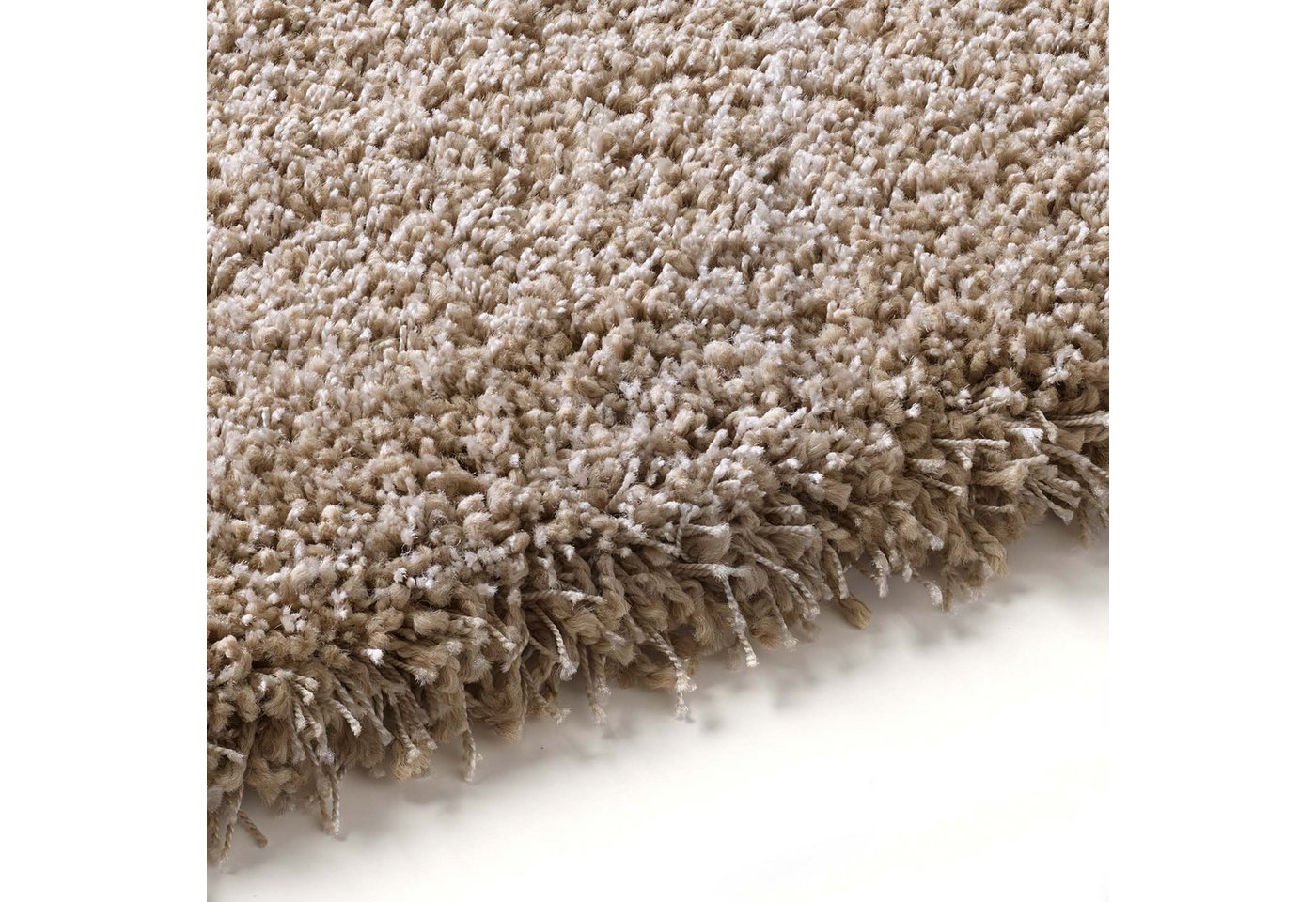 TaraCarpet Langflor-Teppich Ragolle Twilight Hochflor-Teppich, weich und pflegeleicht, rechteckig, Höhe: 60 mm, 60 mm Hochflor, rechteckig, Farbe Beige, Größe 6 – Bild 5 von 5