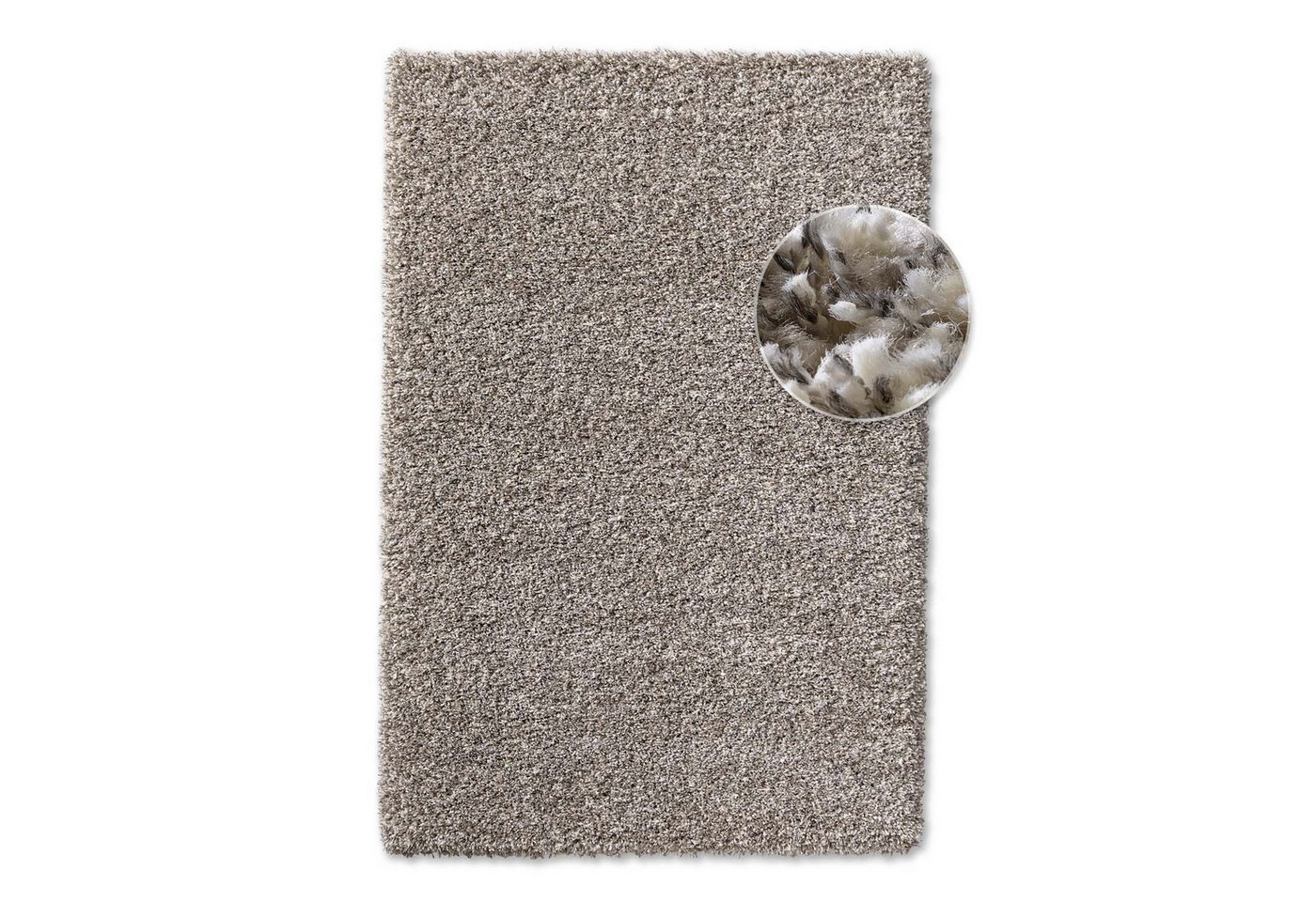 TaraCarpet Langflor-Teppich Ragolle Twilight Hochflor-Teppich, weich und pflegeleicht, rechteckig, Höhe: 60 mm, 60 mm Hochflor, rechteckig, Farbe Grau/Weiß, Grö – Bild 2 von 5