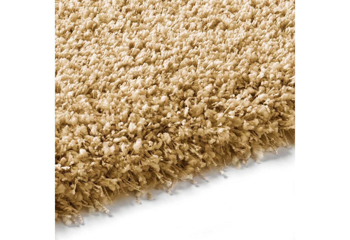TaraCarpet Langflor-Teppich Ragolle Twilight Hochflor-Teppich, weich und pflegeleicht, rechteckig, Höhe: 60 mm, 60 mm Hochflor, rechteckig, Farbe Gold, Größe 65 – Bild 5 von 5