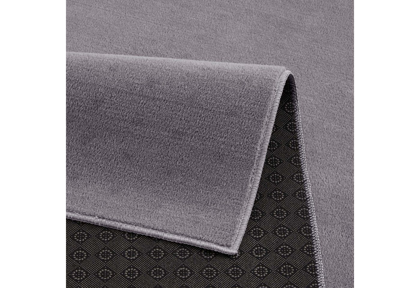 TaraCarpet Teppich Kurzflor-Teppich Madrid Uni, rechteckig, Höhe: 9 mm, Wohnzimmer, Schlafzimmer, Esszimmer, Madrid New grau 60x120 – Bild 4 von 5