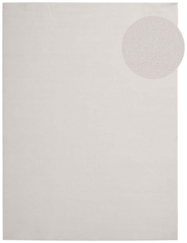 TaraCarpet Teppich Kurzflor-Teppich Madrid Uni, rechteckig, Höhe: 9 mm, Wohnzimmer, Schlafzimmer, Esszimmer, Madrid New creme 60x120 – Bild 2 von 5