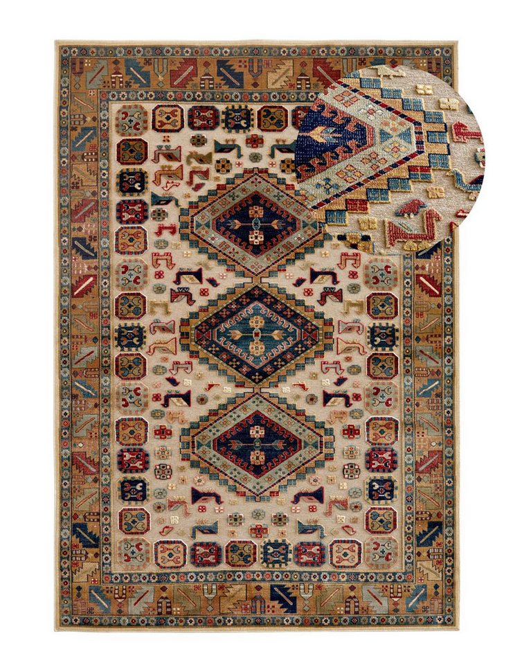 TaraCarpet Teppich Moderner Orientteppich Farah Shiraz, rechteckig, Höhe: 6 mm, Wohnzimmer, Schlafzimmer, Esszimmer, Farah Shiraz grün 140x200 – Bild 3 von 5