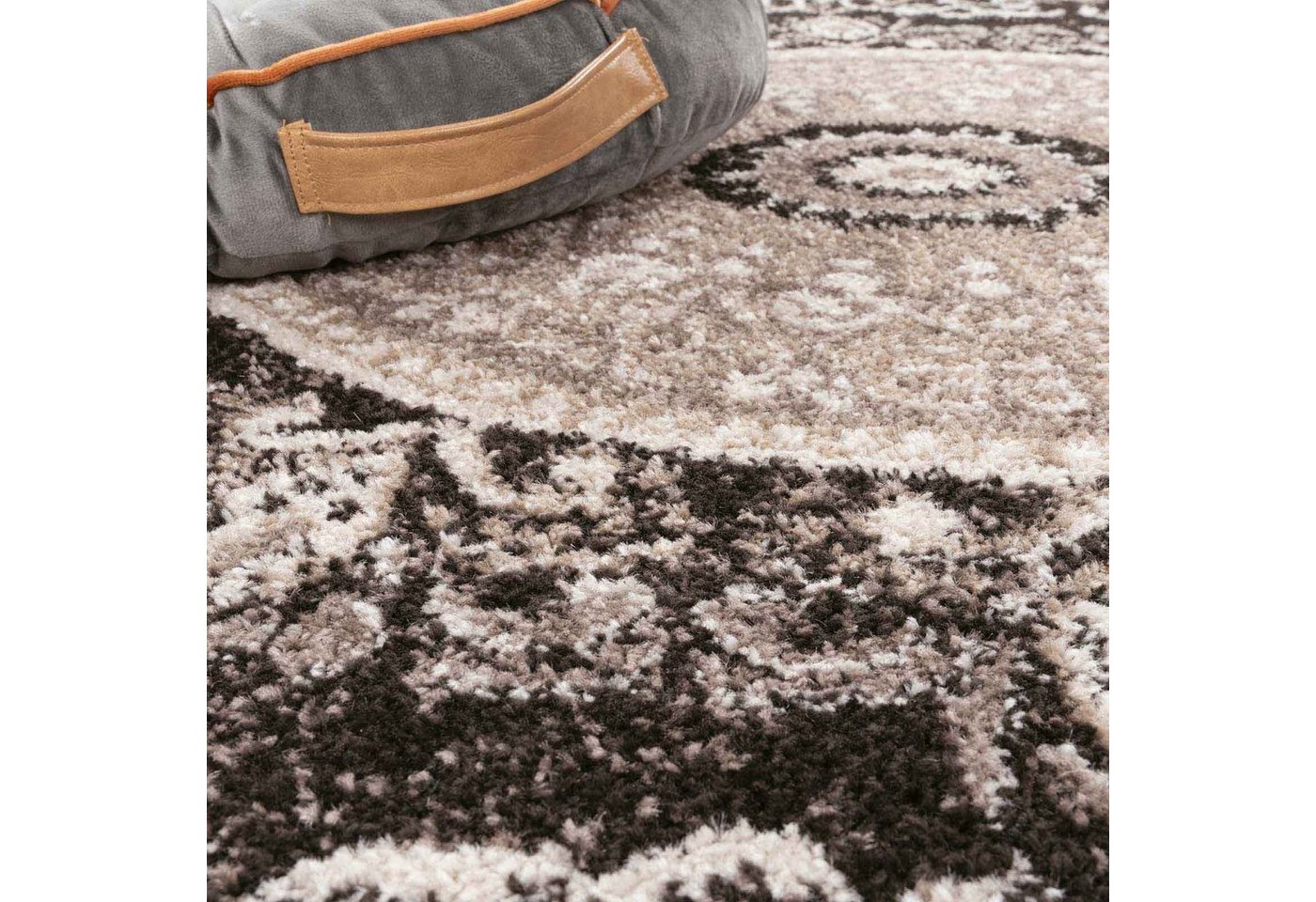 TaraCarpet Teppich Moderner Teppich Aragon 77 Oriental, rechteckig, Höhe: 13 mm, Designer Oriental braun Wohnzimmer Schlafzimmer Esszimmer 080X150 cm – Bild 4 von 5