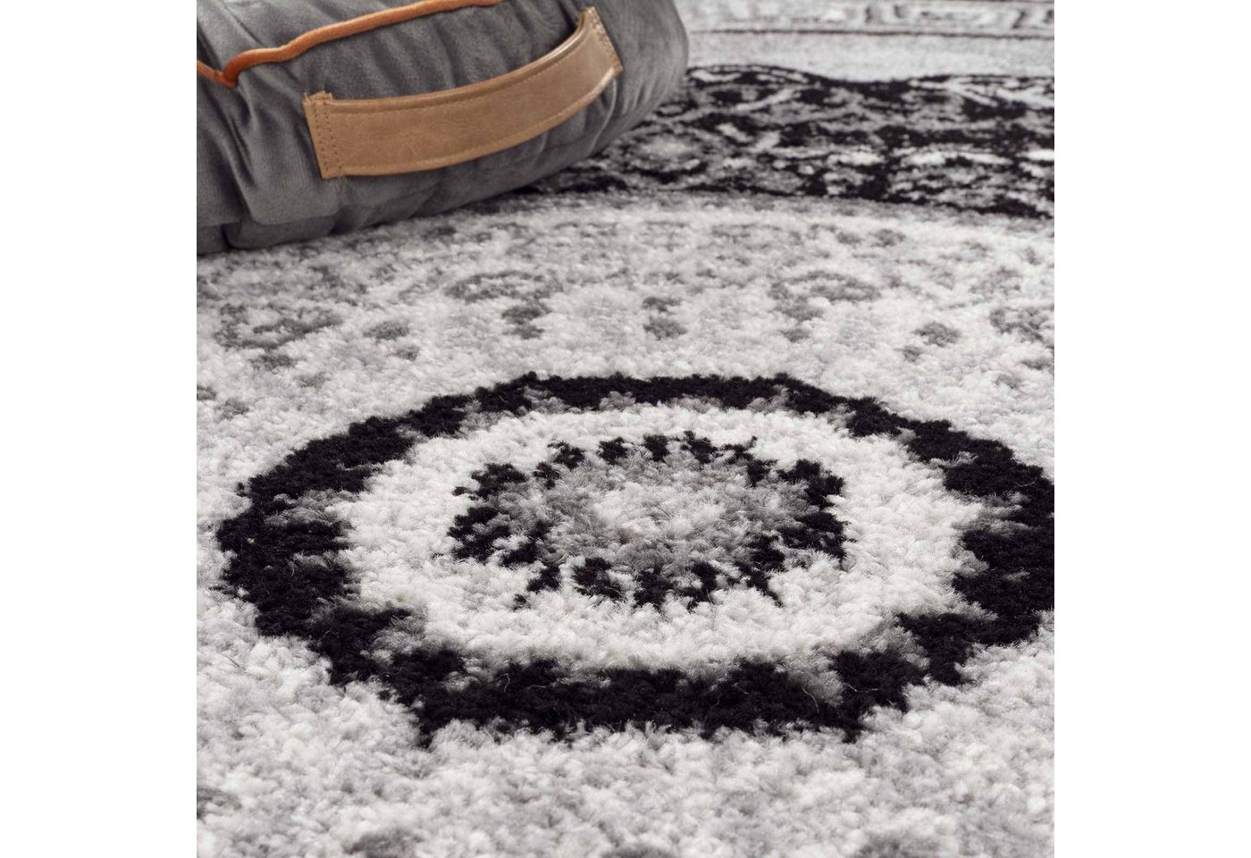 TaraCarpet Teppich Moderner Teppich Aragon 77 Oriental, rechteckig, Höhe: 13 mm, Designer Oriental grau Wohnzimmer Schlafzimmer Esszimmer 120X160 cm – Bild 4 von 5