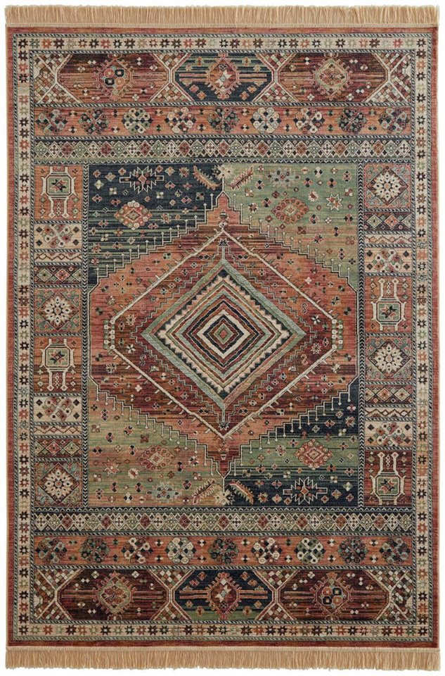 TaraCarpet Teppich Palazzo Royal Heriz, rechteckig, Höhe: 6 mm, Modernes Orientalisches Heriz Design in rot 160x230 – Bild 3 von 5