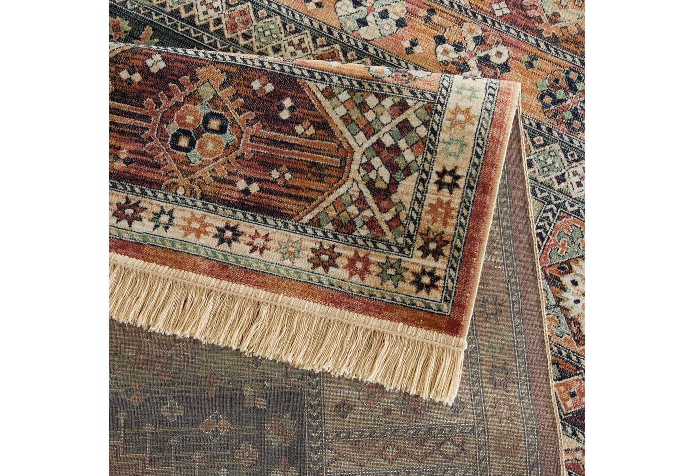 TaraCarpet Teppich Palazzo Royal Heriz, rechteckig, Höhe: 6 mm, Modernes Orientalisches Heriz Design in rot 160x230 – Bild 5 von 5