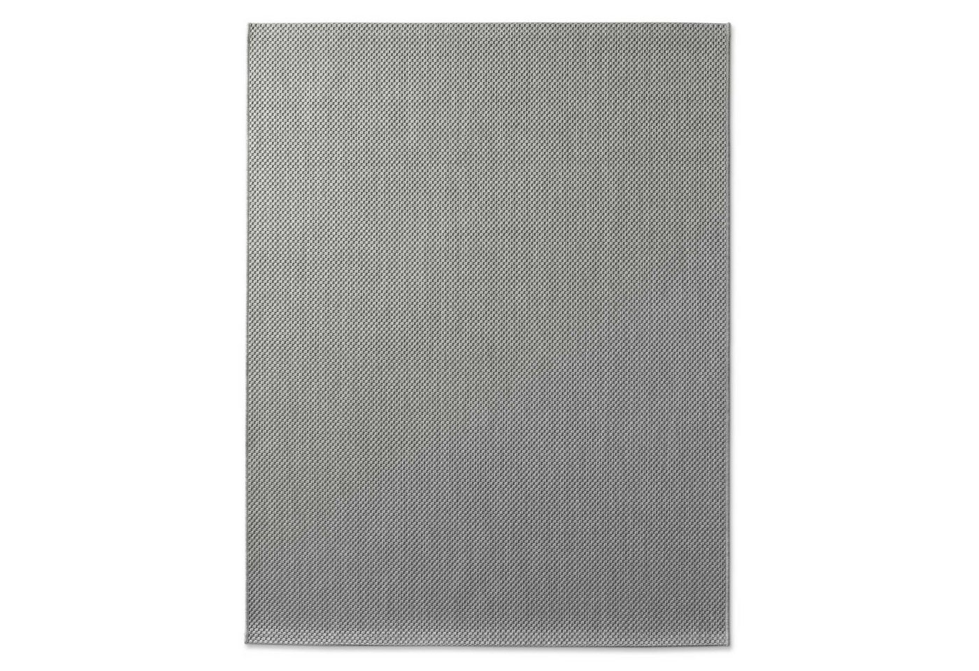 TaraCarpet Teppich Regina Teppich aus robustem Flachgewebe für In und Outdoor, rechteckig, Höhe: 7 mm, Küche Wohnzimmer Terrasse Garten Balkon uni grau 80x150 – Bild 3 von 5