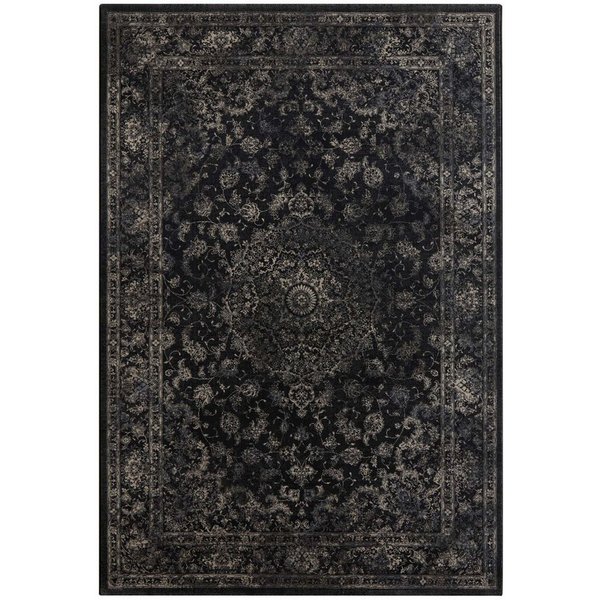 TaraCarpet Teppich Tara Carpet Leonardo Ghoum, rechteckig, Höhe: 14 mm, Modernes Orientalisches Design in schwarz anthrazit premium 133x195