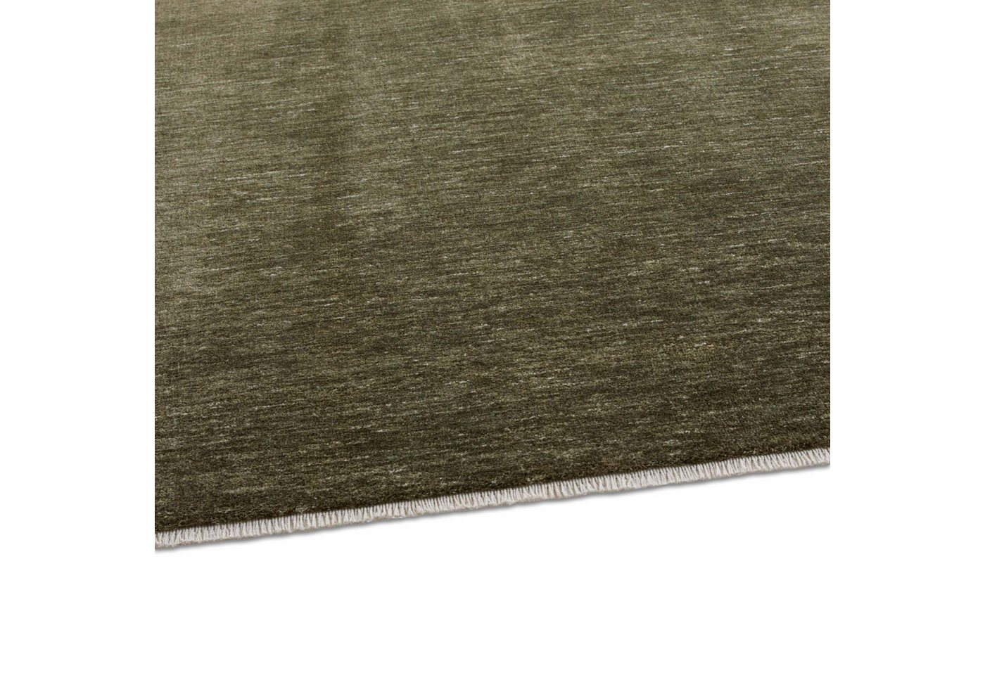 TaraCarpet Teppich Tara Carpet Luna einfarbig, Vintage, strapazierfähig und edel, rechteckig, Höhe: 8 mm, Wohnzimmer, Schlafzimmer, Esszimmer, Flur grün 080x150 – Bild 5 von 5