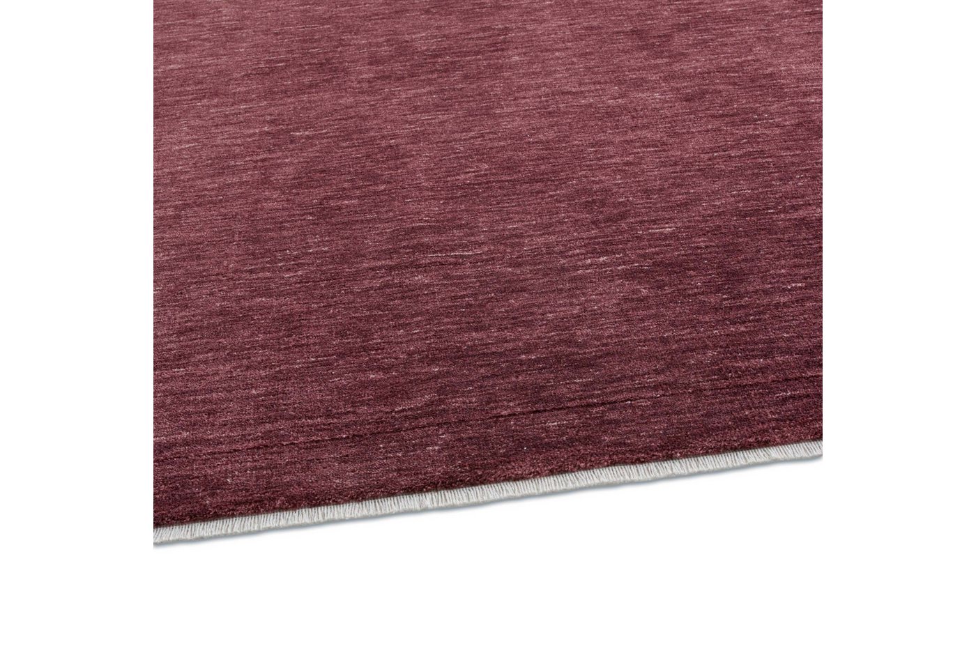 TaraCarpet Teppich Tara Carpet Luna einfarbig, Vintage, strapazierfähig und edel, rechteckig, Höhe: 8 mm, Wohnzimmer, Schlafzimmer, Esszimmer, Flur rot 080x150 – Bild 4 von 5