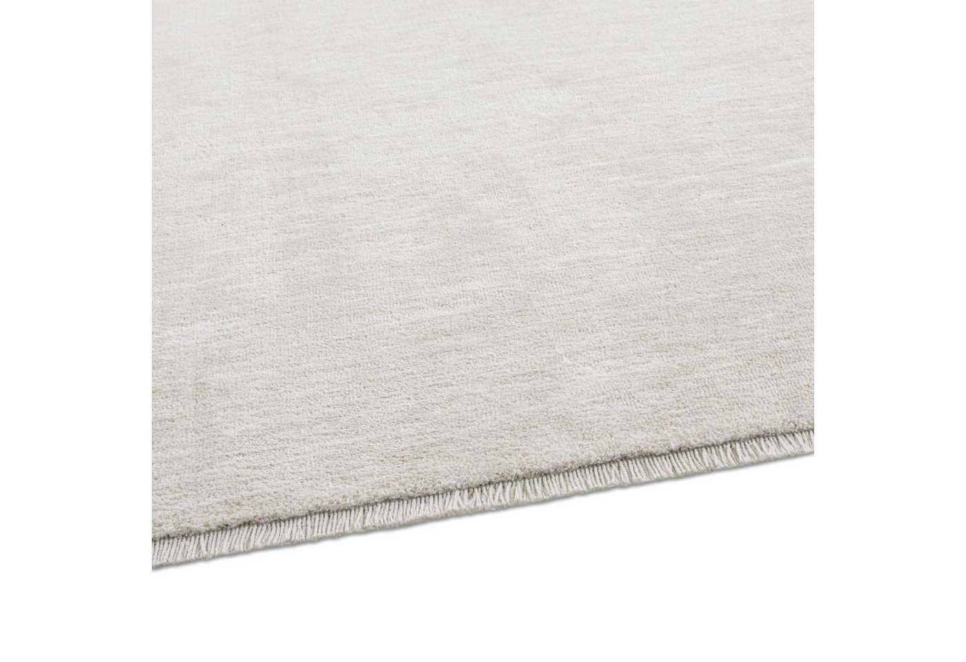 TaraCarpet Teppich Tara Carpet Luna einfarbig, Vintage, strapazierfähig und edel, rechteckig, Höhe: 8 mm, Wohnzimmer, Schlafzimmer, Esszimmer, Flur creme 080x15 – Bild 4 von 5