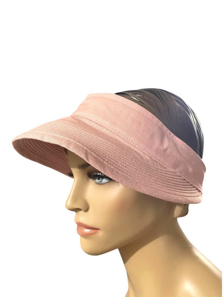 Taschen4life Sonnenhut Visor Cap 2in1 Sonnencap Basecap & Sonnenschutz in Einem, unisex, aus Leinen – Bild 2 von 5