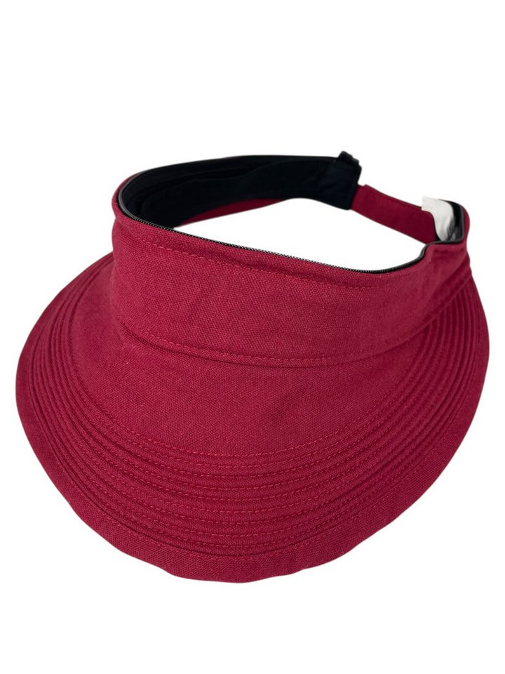 Taschen4life Sonnenhut Visor Cap 2in1 Sonnencap Basecap & Sonnenschutz in Einem, unisex, aus Leinen – Bild 5 von 5
