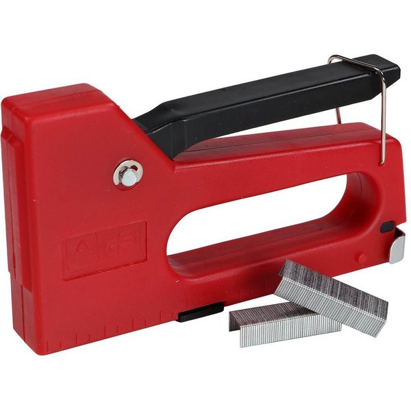 Task Handtacker Handtacker 8mm Klammergerät Tacker mit 100 Tackerklammern Typ 53, inkl. 100 8mm Klammern Typ 53
