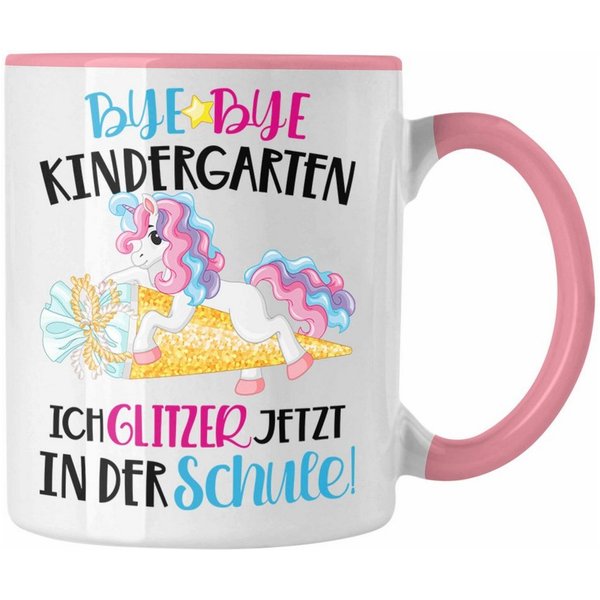 Trendation Tasse Trendation - Bye Bye Kindergarten Einschulung Mädchen Geschenk Tasse S