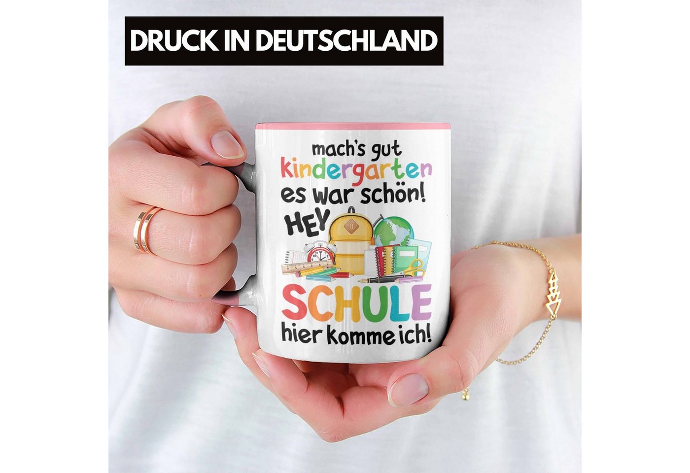 Trendation Tasse Trendation - Schulkind 2022 Einschulung Mädchen Junge Geschenk Schultü – Bild 2 von 5