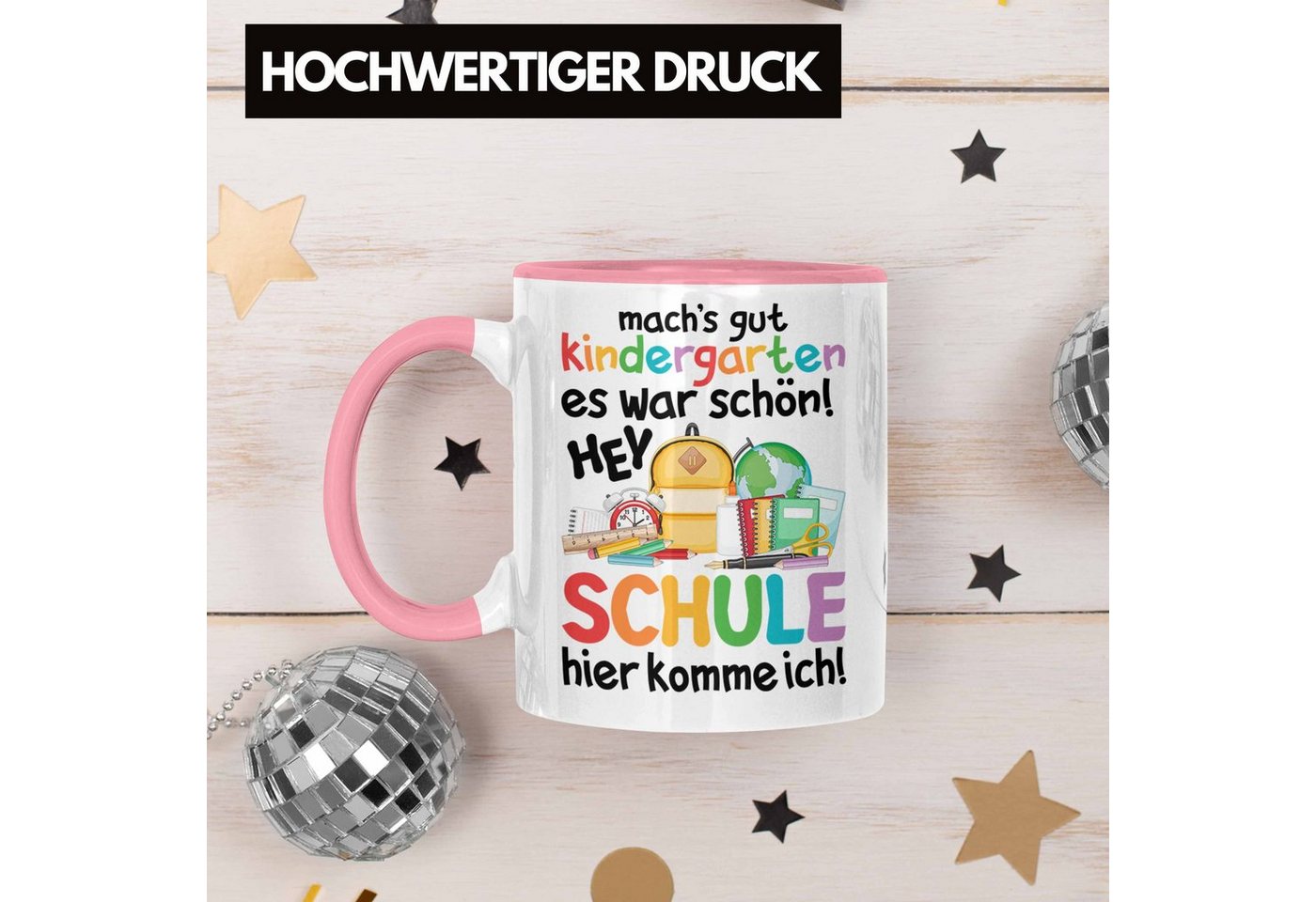 Trendation Tasse Trendation - Schulkind 2022 Einschulung Mädchen Junge Geschenk Schultü – Bild 3 von 5