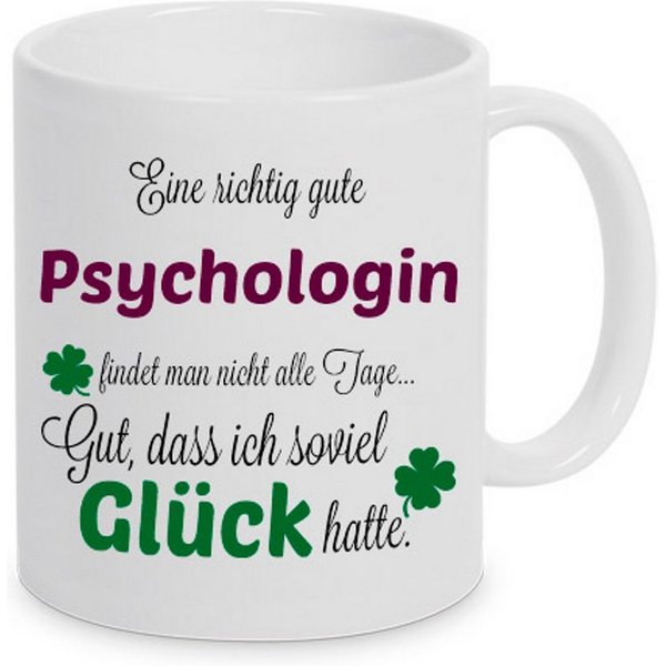 TASSENKING Tasse, Eine gute Psychologin... - Tasse - Kaffeebecher - Geschenk