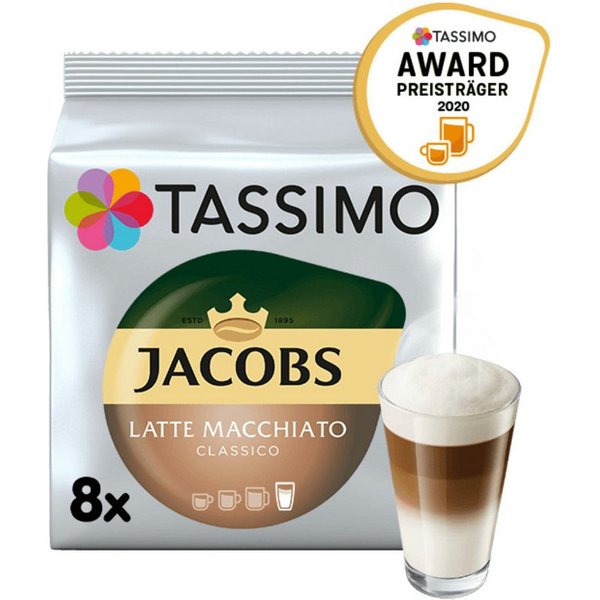 TASSIMO Kaffee Jacobs Latte Macchiato Classico, 8 Portionen