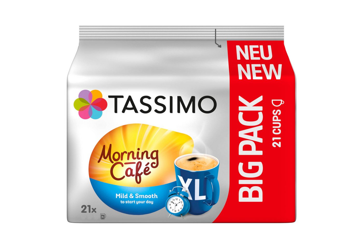 TASSIMO Kaffee Kapseln Morning Café XL Mild&Smooth T Discs 5x21 Getränke, (Packung, 5er Pack) – Bild 2 von 5