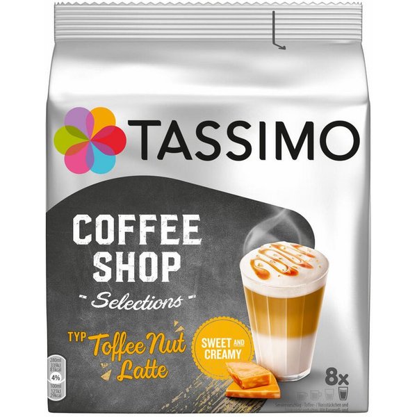 TASSIMO Kaffee Toffee Nut Latte, 16 T-Discs / 8 Portionen