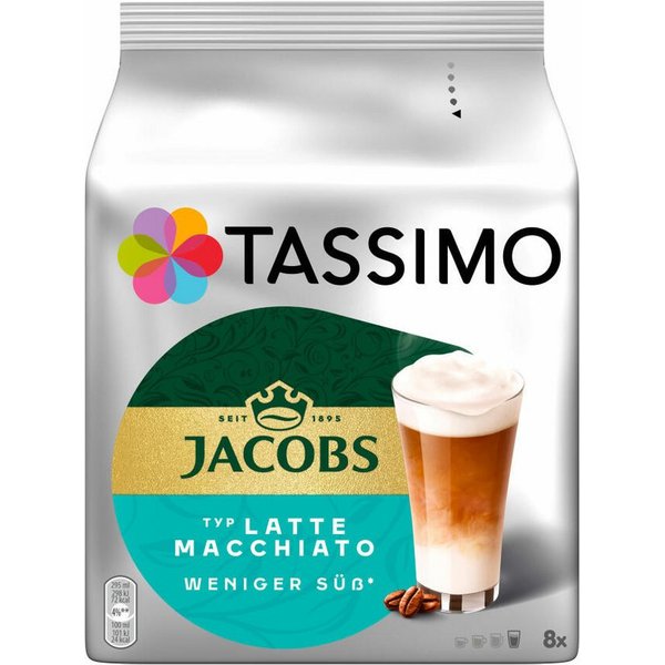 TASSIMO Kaffee Typ Latte Macchiato Weniger Süß, 8 Portionen