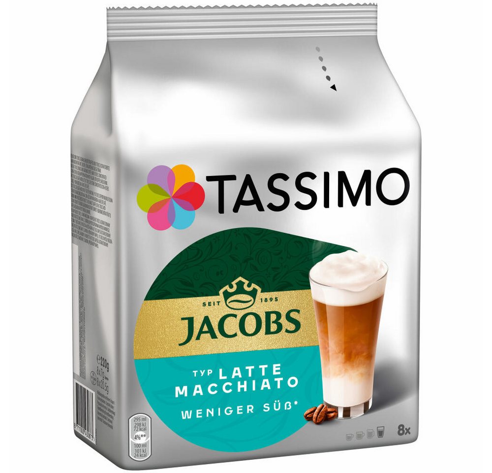TASSIMO Kaffee Typ Latte Macchiato Weniger Süß, 8 Portionen – Bild 3 von 5