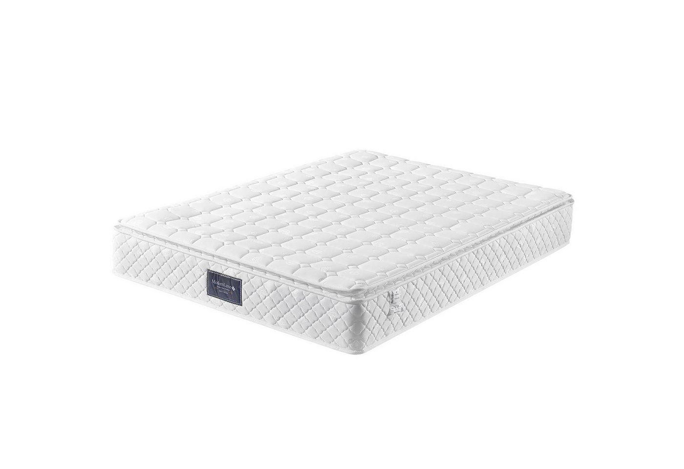 TavilaEcon Boxspringbett mit Bettkasten und USB Typ C, Größe wählbar von 140 bis 180 ×200 cm, 140x200cm, aus Leinenmaterial, Grau, mit Matratze – Bild 5 von 5