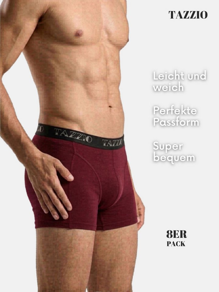 Tazzio Boxershorts 8er SET (Packung, 8-St., 8er-Pack) Unterwäsche Unterhosen Männer Retroshorts – Bild 4 von 5