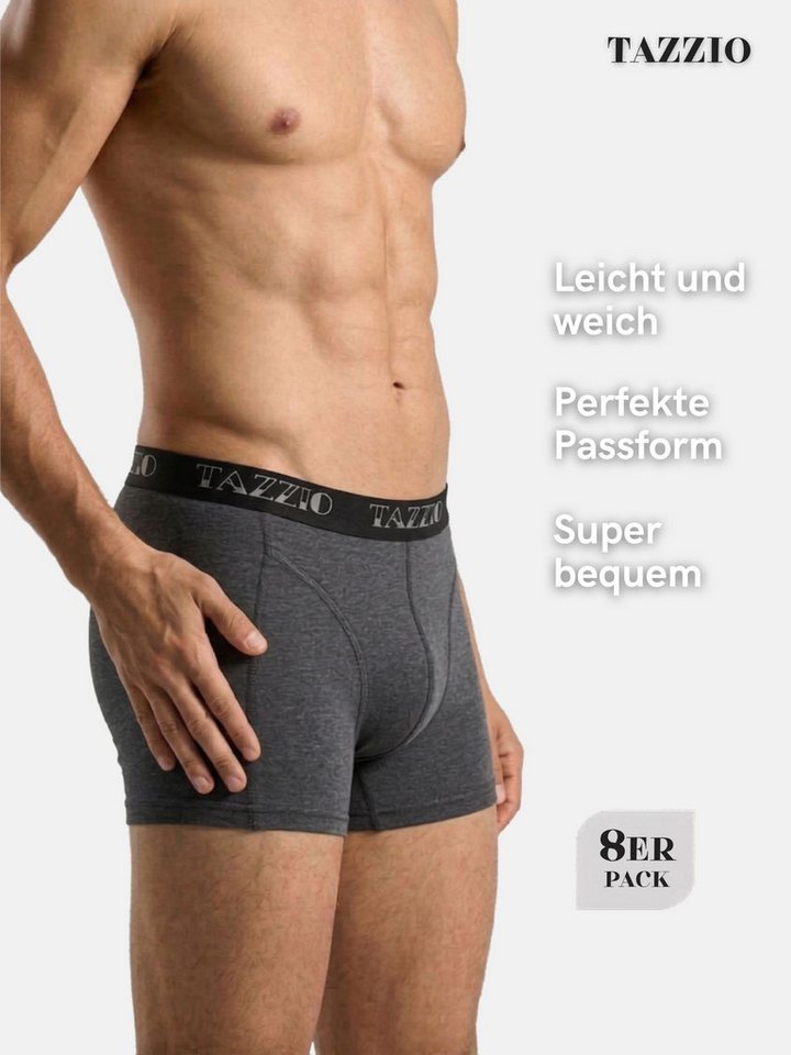 Tazzio Boxershorts 8er SET (Packung, 8-St., 8er-Pack) Unterwäsche Unterhosen Männer Retroshorts – Bild 4 von 5