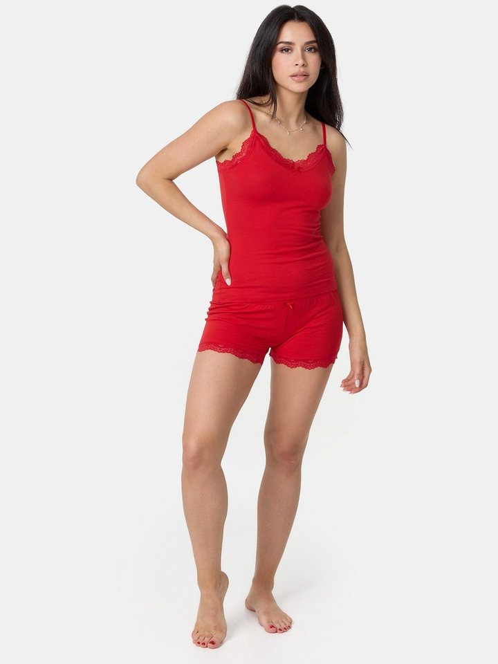 Tazzio Shorty F908 (Set, 2 tlg., 1 Stück - Unterhemd & Panty) Damen Nachtwäsche Unterwäsche Set – Bild 3 von 5